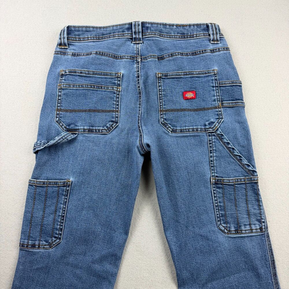 Dickies Carpenter Jeans Women’s 4/30 Light Wash Denim Workwear Utility Pants